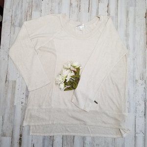 Chelsea & Theodore Womens Large Cream Colored Soft Sweatshirt Relaxed